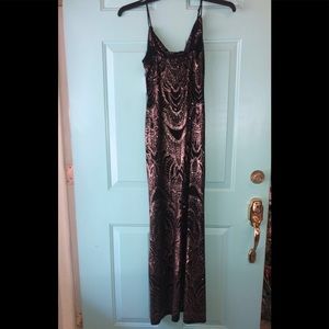 Black and rose gold formal dress